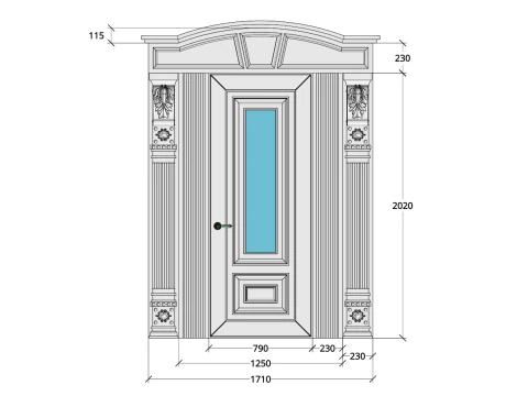 Porta classica Modello 3D