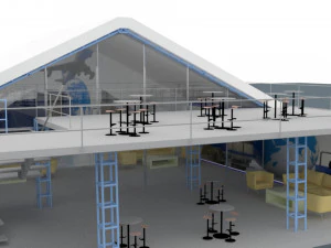 &aacute;rea sala vip tema navieras Modelo 3D