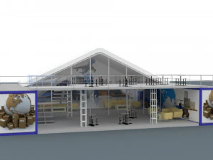 area vip lounge tema navieras 3D Model