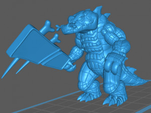 gator-man - crocodile-man monster 3D-printmodel
