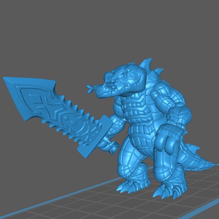 gator-man - crocodile-man monster 3D-printmodel .c4d .max .obj .3ds .fbx .stl .blend 