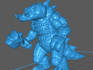 gator-man - crocodile-man monster 3D-printmodel