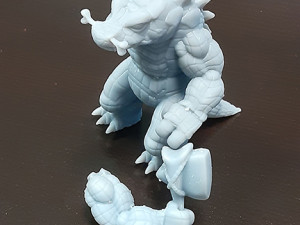 gator-man - crocodile-man monster 3D-printmodel