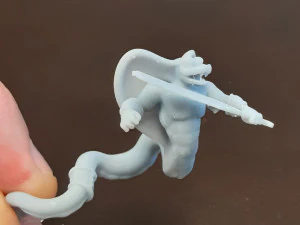yuan-ti - snake-man warrior pose 2 3D Print Model