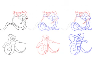 yuan-ti - snake-man warrior pose 2 3D Print Model