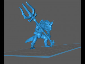 kuo-toa - deep one - fish-man warrior pose 1 3D Print Model