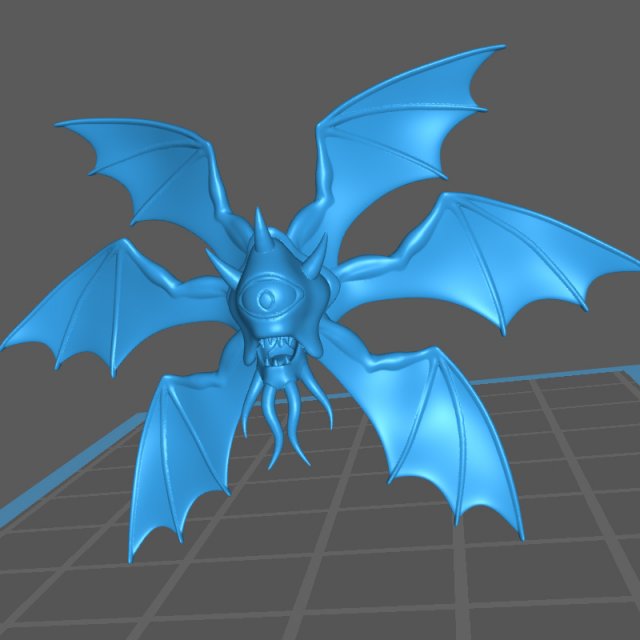 vargouille - cydrok the flying head Model Cetak 3D .c4d .max .obj .3ds .fbx .stl .blend 