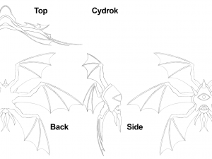 vargouille - cydrok the flying head Model Cetak 3D