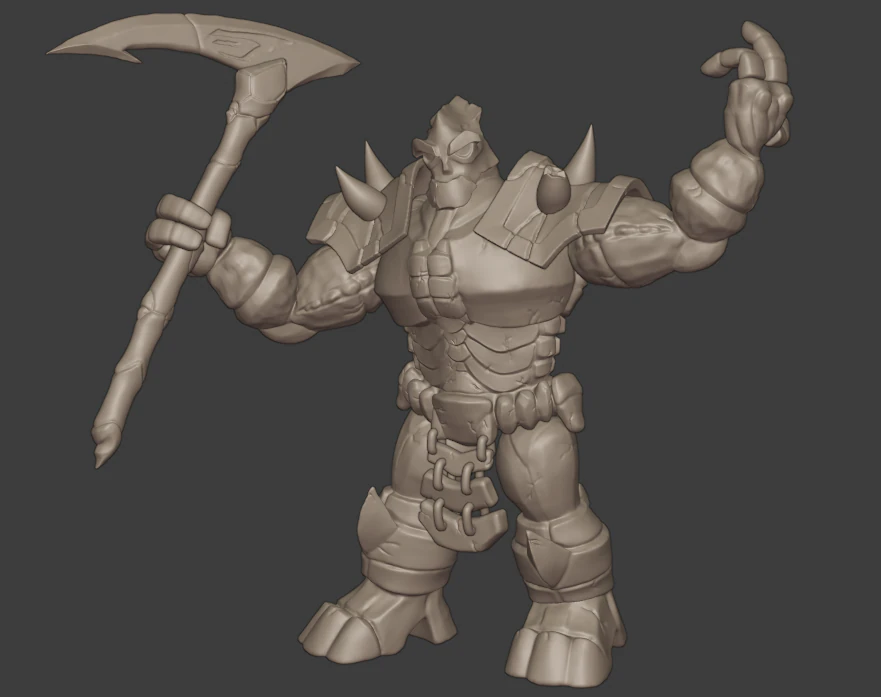 maug - rock-earth elemental 3D Print Model .c4d .max .obj .3ds .fbx .stl .blend 