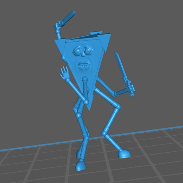 modron - tridrone - geometric warrior 3D 打印模型 .c4d .max .obj .3ds .fbx .stl .blend 