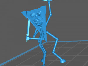 modron - tridrone - geometric warrior 3D 打印模型
