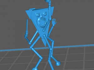 modron - tridrone - geometric warrior 3D 打印模型
