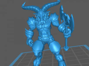 звіролюдина - козел-людина - воїн хаосу 3D Принт Модель