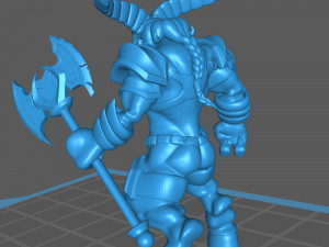 beastman - goat-man - warrior of chaos 3D Baskı Modeli