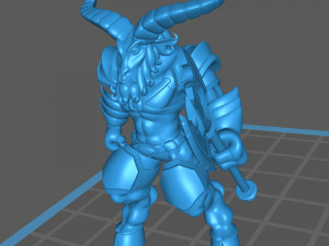 beastman - goat-man - warrior of chaos 3D Baskı Modeli