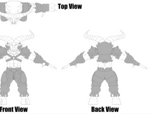 beastman - goat-man - warrior of chaos 3D Baskı Modeli
