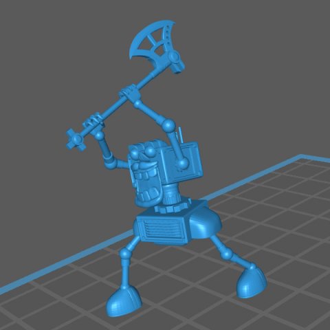 modron - duodrone - geometric warrior 3D Print Model .c4d .max .obj .3ds .fbx .stl .blend 