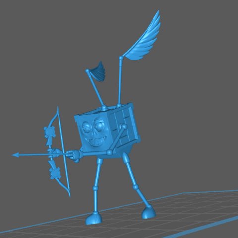 modron - quadrone - geometric warrior 3D Принт Модель .c4d .max .obj .3ds .fbx .stl .blend 