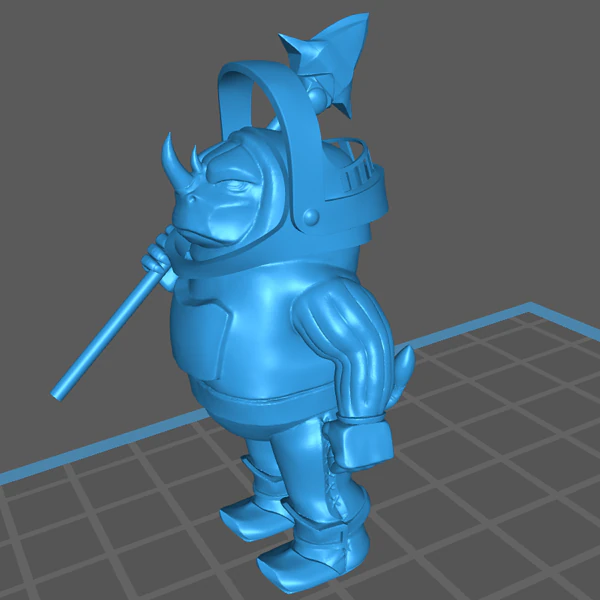 rhino-man - rhino-folk - rhinokin guard 3D Print Model .c4d .max .obj .3ds .fbx .stl .blend 