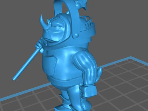 uomo-rinoceronte - popolo del rinoceronte - guardia del rinoceronte Modello di stampa 3D