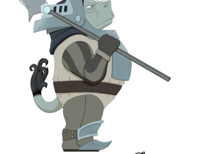 rhino-man - rhino-folk - rhinokin guard Modèles 3D en vedette