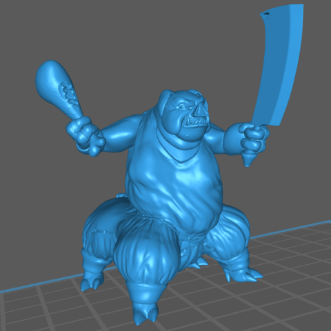 pig-man - pig-centaur - pig-butcher 3D Принт Модель .c4d .max .obj .3ds .fbx .stl .blend 