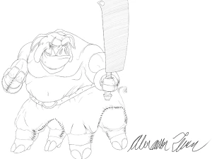 pig-man - pig-centaur - pig-butcher 3D Print Model