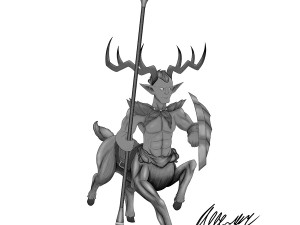 wood-elf centaur 3D 打印模型