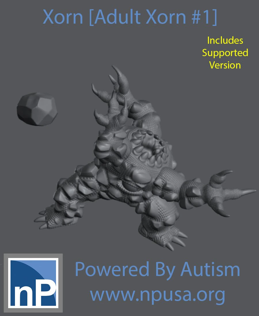 adult xorn 3D Print Model .c4d .max .obj .3ds .fbx .stl .blend 