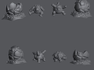 Xorn Babies and Eggs 3D Print Model