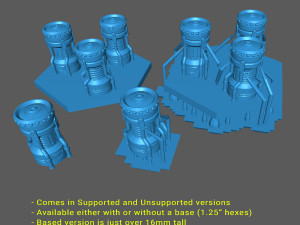 Battletech Buildings - set 1 3D 打印模型