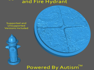 Marvel Crisis Protocol Base and Fire Hydrant 3D Print Model