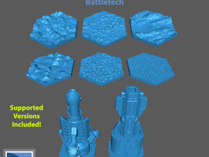 Battletech Buildings and Bases - pack 2 3D Print Models