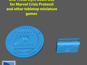 Marvel Crisis Protocol Base and Boom Box 3D Print Models