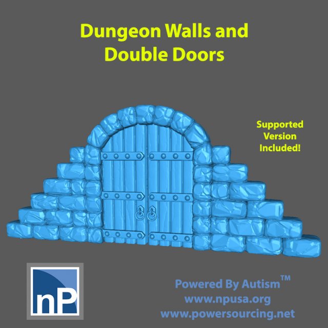 Dungeon Doorway 3D प्रिंट मॉडल .c4d .max .obj .3ds .fbx .stl .blend 