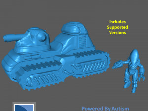 Battletech Tank and Power Armor Suit 6mm-8mm 3D Print Model
