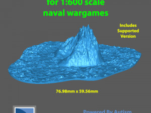1-600 scale Tropical Island 01 3D Print Model