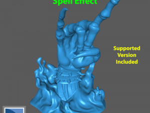 Giant Heavy Metal Hand Spell Effect 3D Print Model