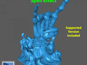 Giant Heavy Metal Hand Spell Effect 3D Print Model