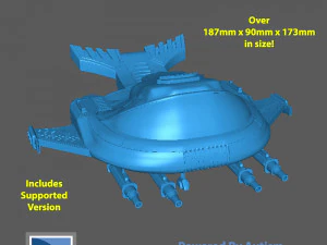 28मिमी-35मिमी विज्ञान-फाई फ़्लायर 3D प्रिंट मॉडल