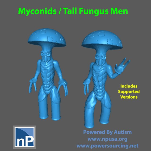 Fungus - Mushroom Men 3Dプリントモデル .c4d .max .obj .3ds .fbx .stl .blend