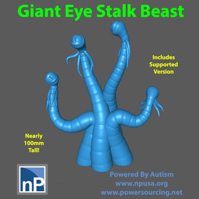 Giant Eye Stalk Beast Modello di stampa 3D .c4d .max .obj .3ds .fbx .stl .blend 