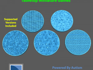 27mm Round Bases for Tabletop Miniature Games - pack 2 3D Print Model