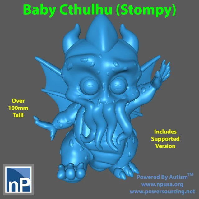 Beb&eacute; Cthulhu versi&oacute;n 1 Modelo 3D .c4d .max .obj .3ds .fbx .stl .blend 