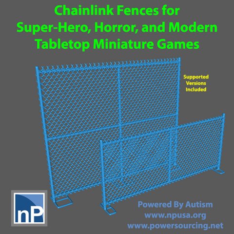 Modern Chain-Link Fence 3D Model .c4d .max .obj .3ds .fbx .stl .blend 