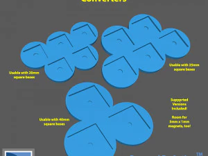 Square Base Movement Tray Converter 3D प्रिंट मॉडल