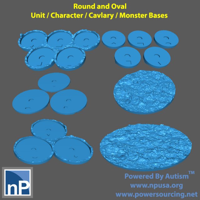 AOS Unit Trays - Bases - Muddy Rubble Slope Model Cetak 3D .c4d .max .obj .3ds .fbx .stl .blend 