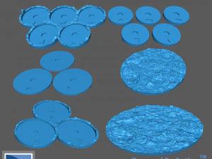 Vassoi unit&agrave; AOS - Basi - Pendio di macerie fangose Modello di stampa 3D