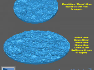 AOS Unit Trays - Bases - Muddy Rubble Slope Model Cetak 3D