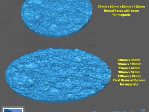 AOS Unit Trays - Bases - Muddy Rubble Slope 3D Print Model
